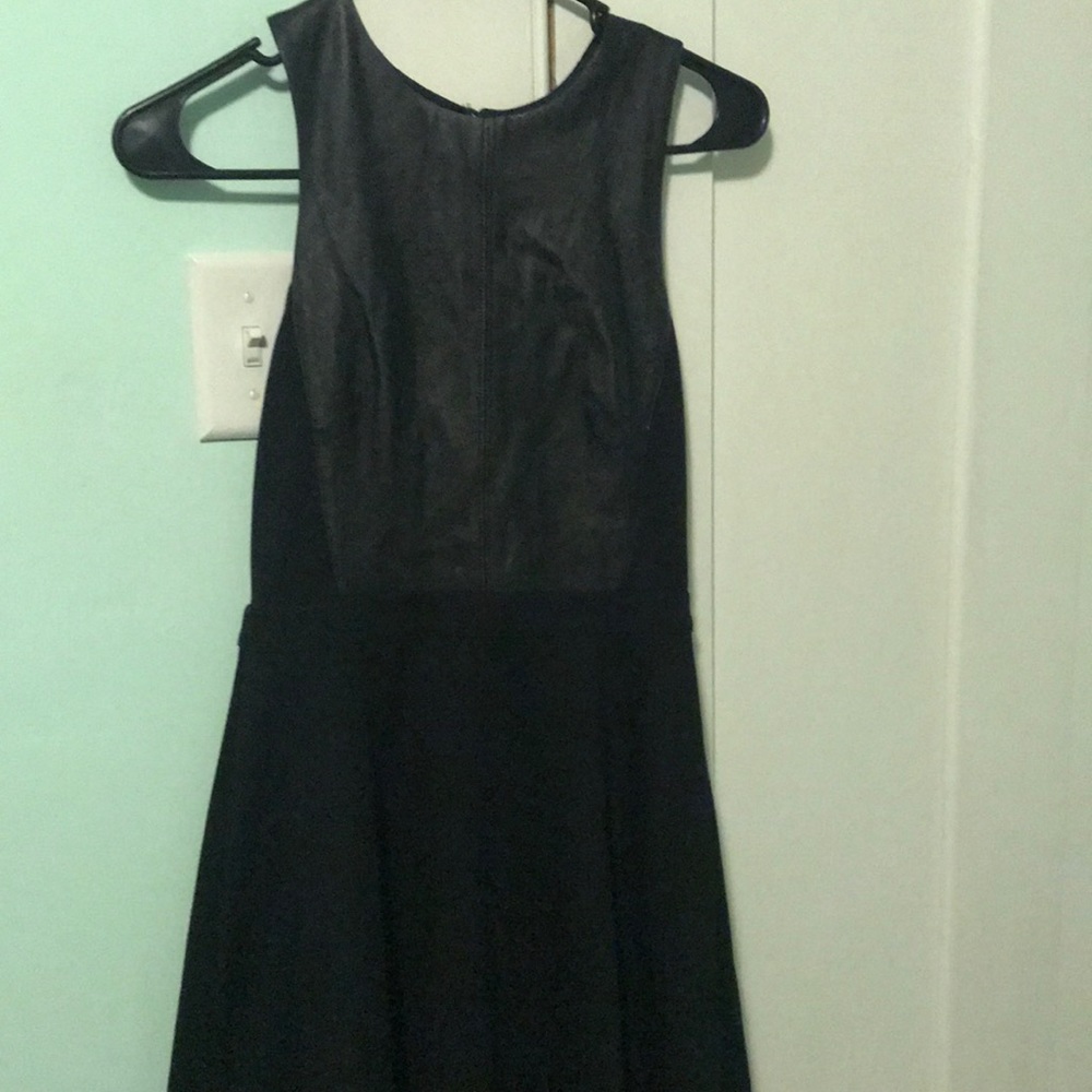 Faux leather dress